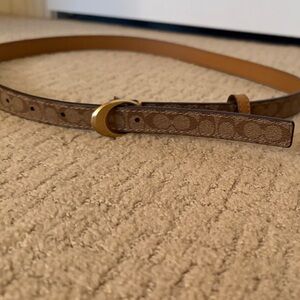 Coach Brown and Gold Women's Belt